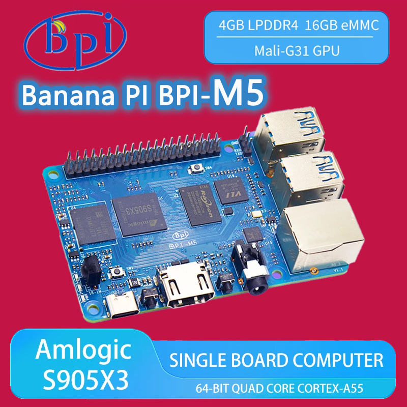 บานาน่า พีไอ BPI-M5 แอมลอจิค S - Banana Pi Bpi-M5 บทวิจารณ์และราคา