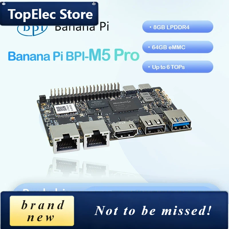 บอร์ดพัฒนา TopElec Banana Pi B - Banana Pi Bpi-M5 บทวิจารณ์และราคา