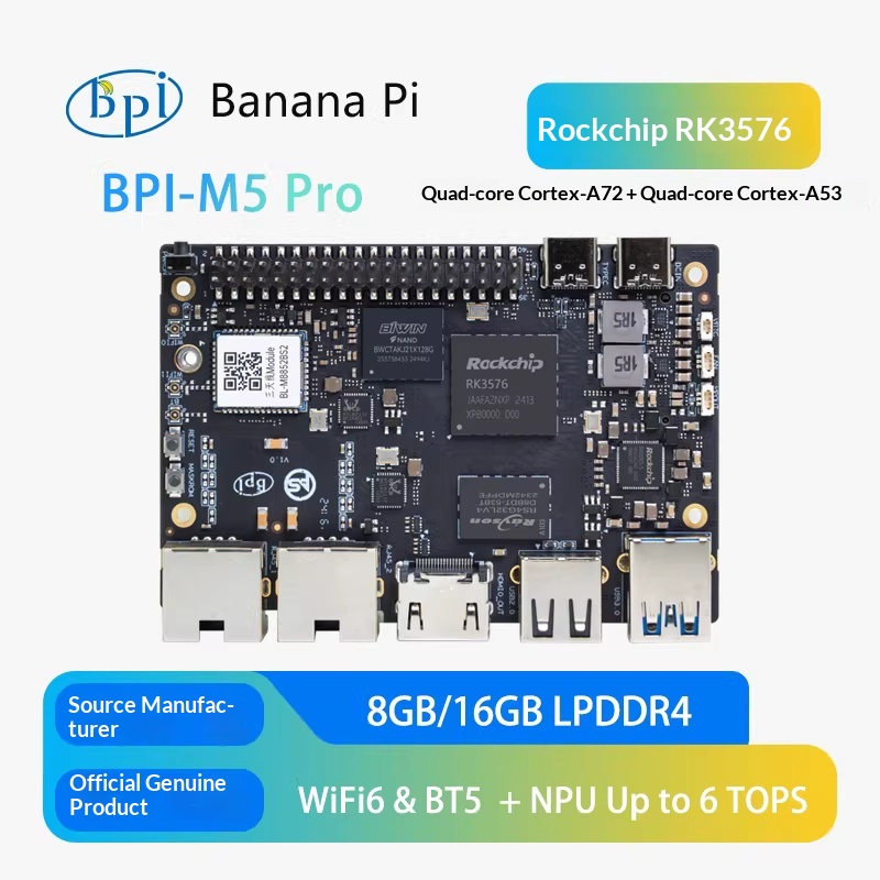 กล่องประมวลผล Banana Pi BPI-M5 - Banana Pi Bpi-M5 บทวิจารณ์และราคา